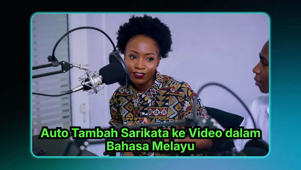 A video with automated subtitles, demonstrating subtitle customization for video content in English to Malay.